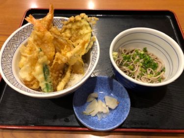 夢庵・天丼と小冷やし蕎麦セット