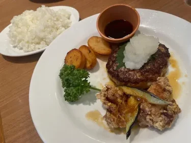 デニーズ・油淋鶏＆おろしハンバーグ